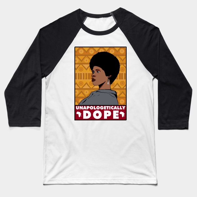 unapologetically dope Afro retro hair vintage african Baseball T-Shirt by A Comic Wizard